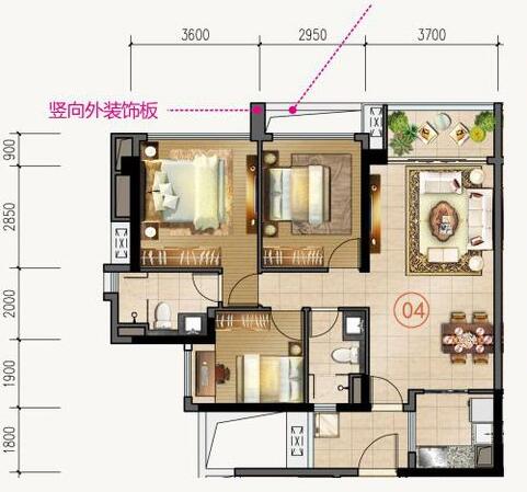 今年会jnh家装：拉萨合景新鸿基·泷景96㎡简约现代装建成效鉴赏